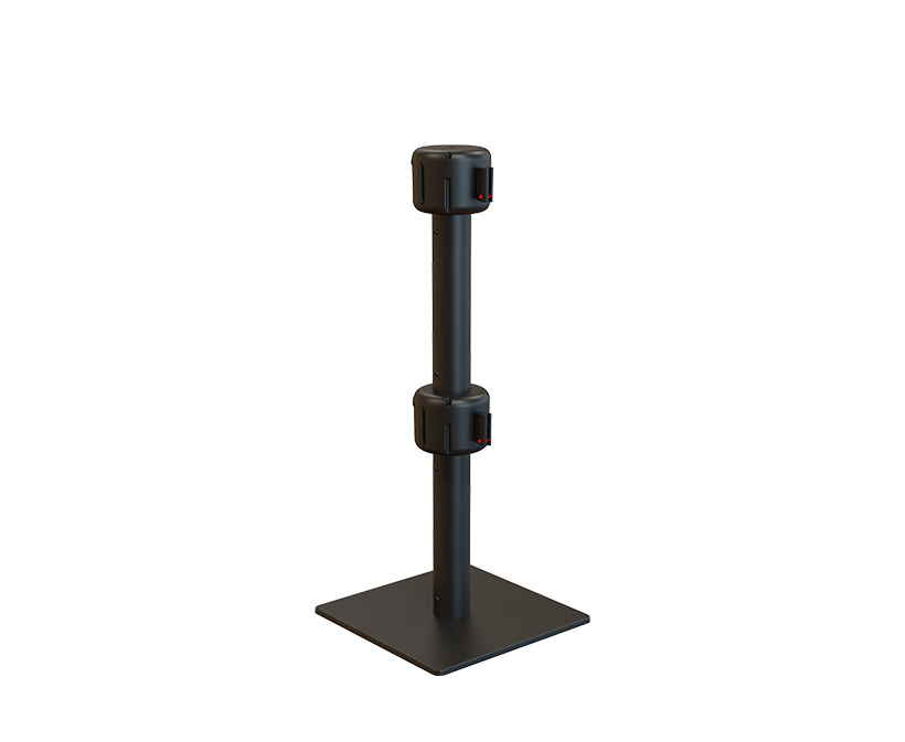 poste de seguridad con cinta extensible de 10 metros